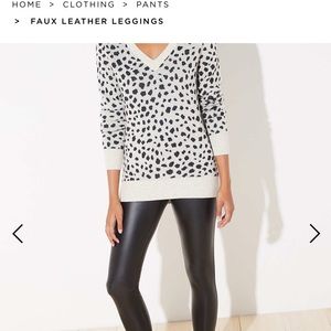 Loft Faux leather leggings